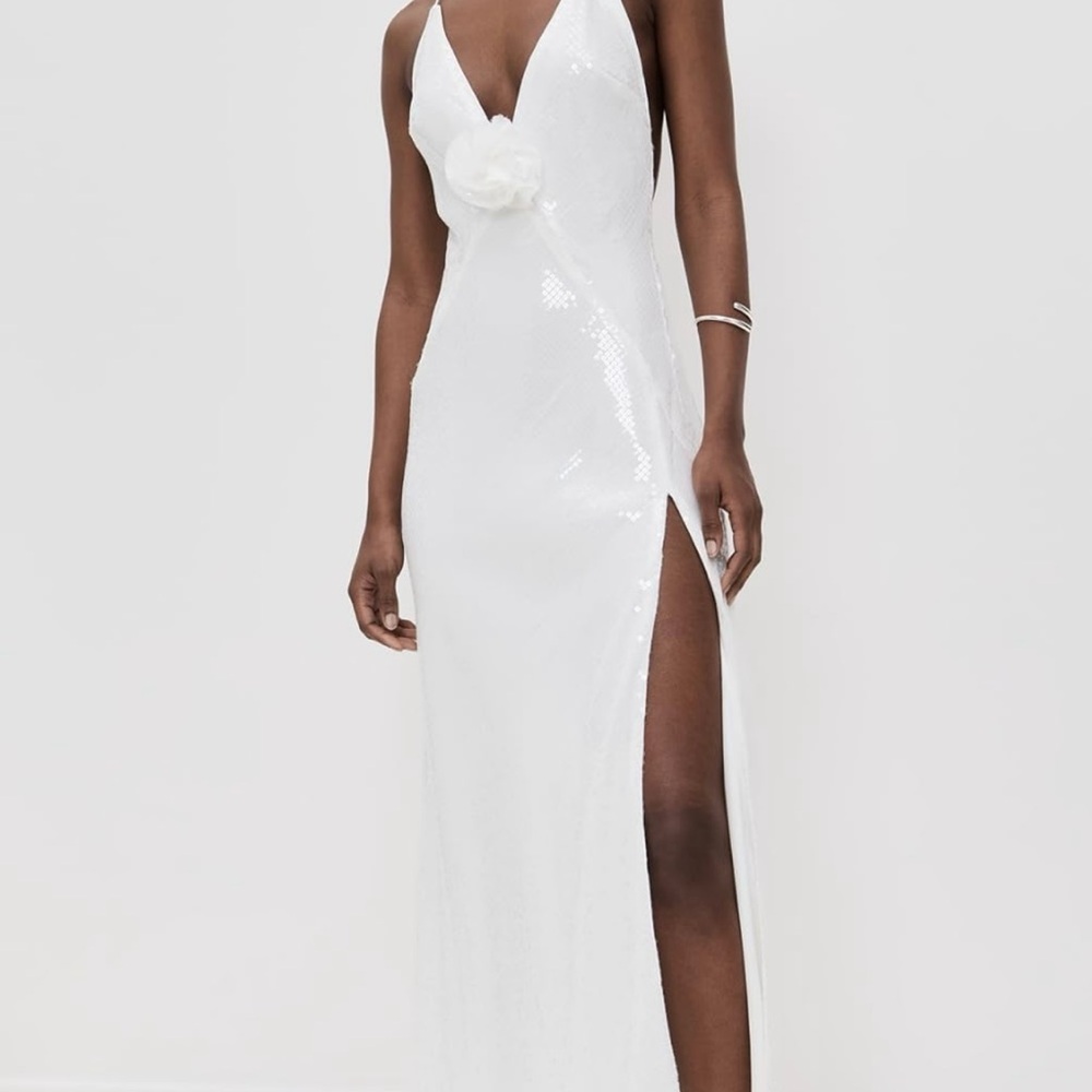 Bardot White Backless Dress